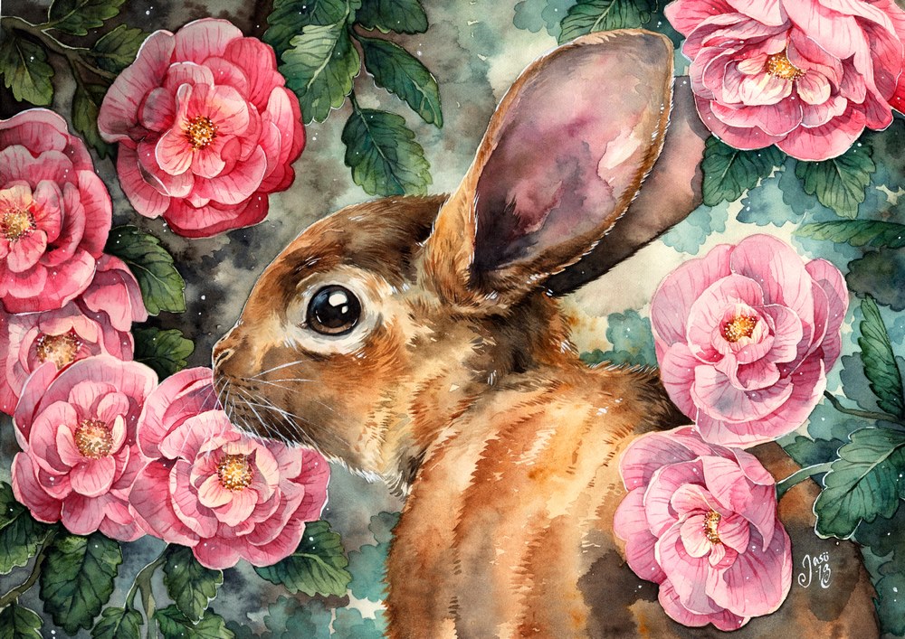 Print - Rosy Bunny